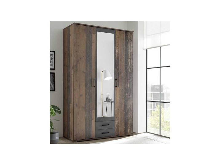 Bega Consult Kleiderschrank Kleiderschrank Chicago Melamin Old Style 3-türig mit Spiegel