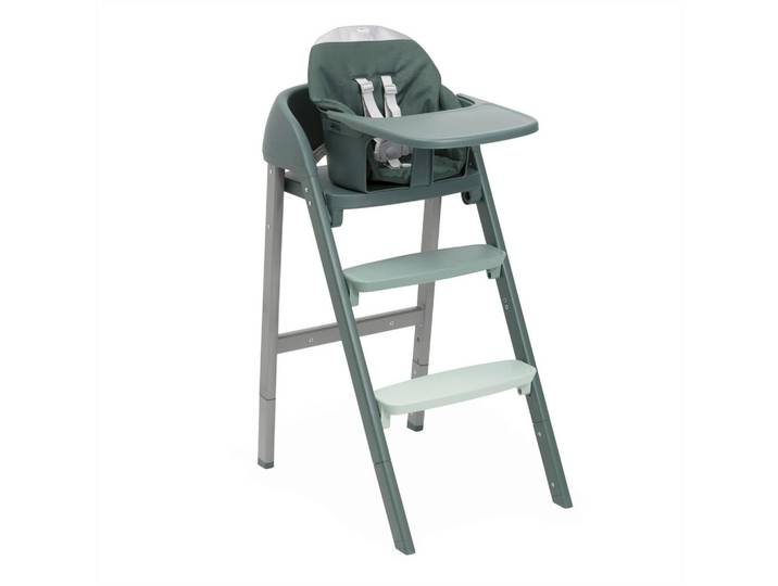 Chicco Hochstuhl Crescendo UP, Grün, Metall, Kunststoff, 45x85x102 cm, Fußstütze verstellbar, Essbrett abnehmbar, zusammenklappbar, Babymöbel, Hochstühle & Zubehör, Hochstühle