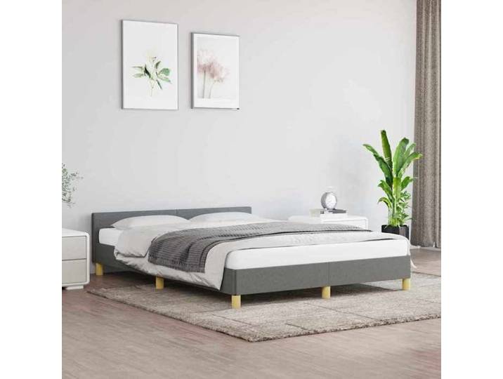 Lemon 2 personnes/ Cadre de lit - 2 Places - gris foncé 140x200 cm tissu CCL20027227