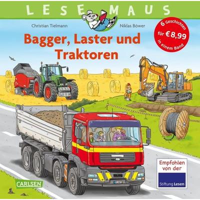 LESEMAUS Sonderbände: Bagger, Laster und Traktoren – Alles über Fahrzeuge, Gebundene Ausgabe von Christian Tielmann, Carlsen, 978-3-551-68117-1