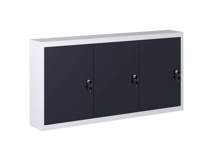 vidaXL Wand-Werkzeugschrank Industriedesign Metall Grau und Schwarz