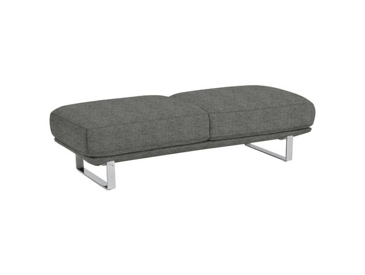 Dieter Knoll Hocker, Grau, Metall, rechteckig, 160x44x60 cm, Fussart wählbar, Lederauswahl, Stoffauswahl, erweiterbar (Typenauswahl), Wohnzimmer, Sessel, Hocker, Sitzhocker