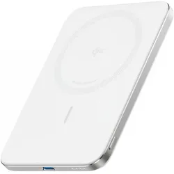 Anker Nano MagGo Ultra Slim (5000 mAh, 15 W, 18.50 Wh), Powerbank, Weiss