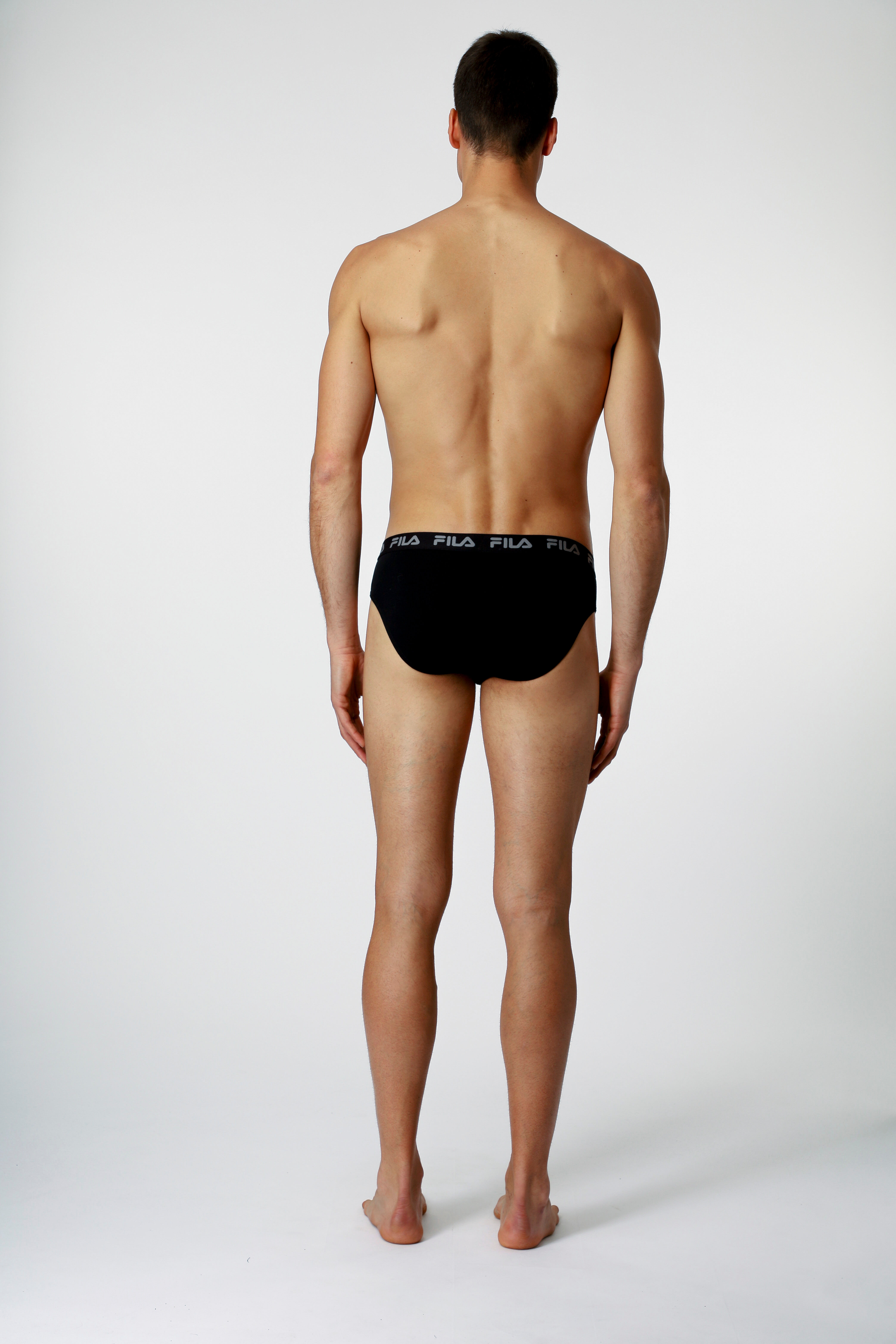 Slip FILA "MAN BRIEF", Herren, Gr. S, schwarz, Jersey, Obermaterial: 95% Baumwolle, 5% Elasthan, bedruckt, unifarben, körpernah, Unterhosen Slip, elastischer Logobund schwarz S