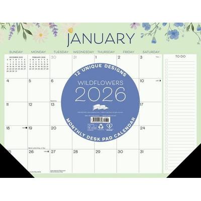 Wildflowers 2026 22 X 17 Large Monthly Deskpad