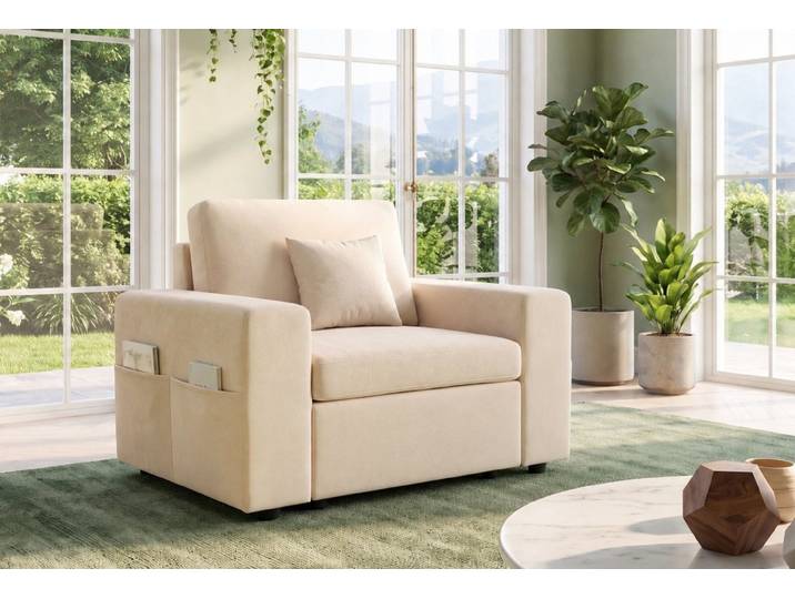 HOMAVO Sofa Ecksofa,Modulares Sofa, flexibel und frei kombinierbar,Chenille-Stoff, Hochwertiger Taschentuch-Federkern