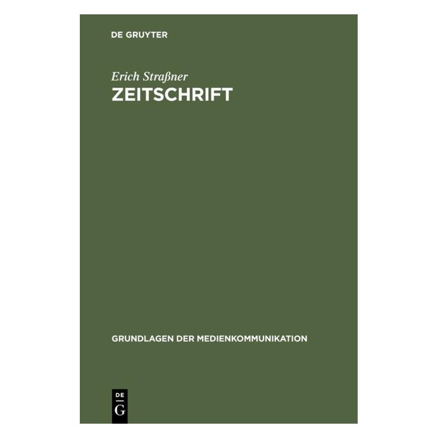 De Gruyter StraÃner,E.:Zeitschrift (Deutsch, Softcover, Erich Strassner) (67827741)