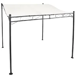 Lex Pavillon Gartenpavillon 2,5x3 m Anbaupavillon Terrasse Pergola Sonnenschutz PU creme : Creme