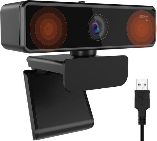 Nuroum Webcam voor PC - 1080p 60fps Computer Camera voor Videobellen - Zwart