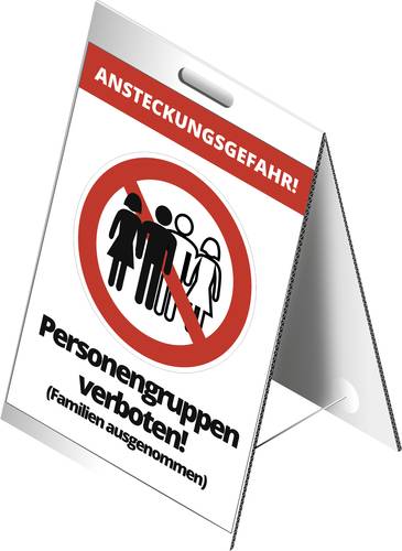 Cimco 182804 Warnaufsteller Personengruppen verboten! 1St.