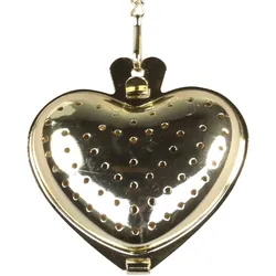 Chic Antique Herz Teesieb mit Haken, H5/L4,5/B1,5 cm, messing