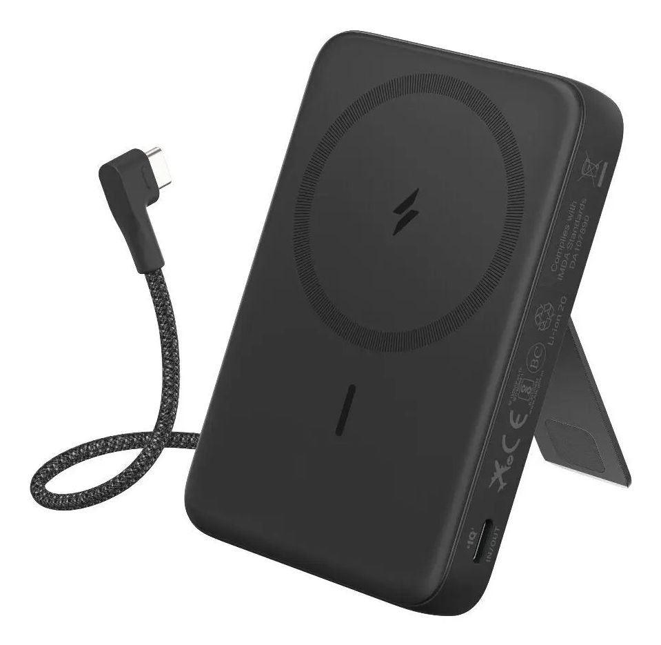 Anker A1685 Zolo 10000 mAh Powerbank USB Typ-C Kabelloses Laden (Schwarz) A1685H11