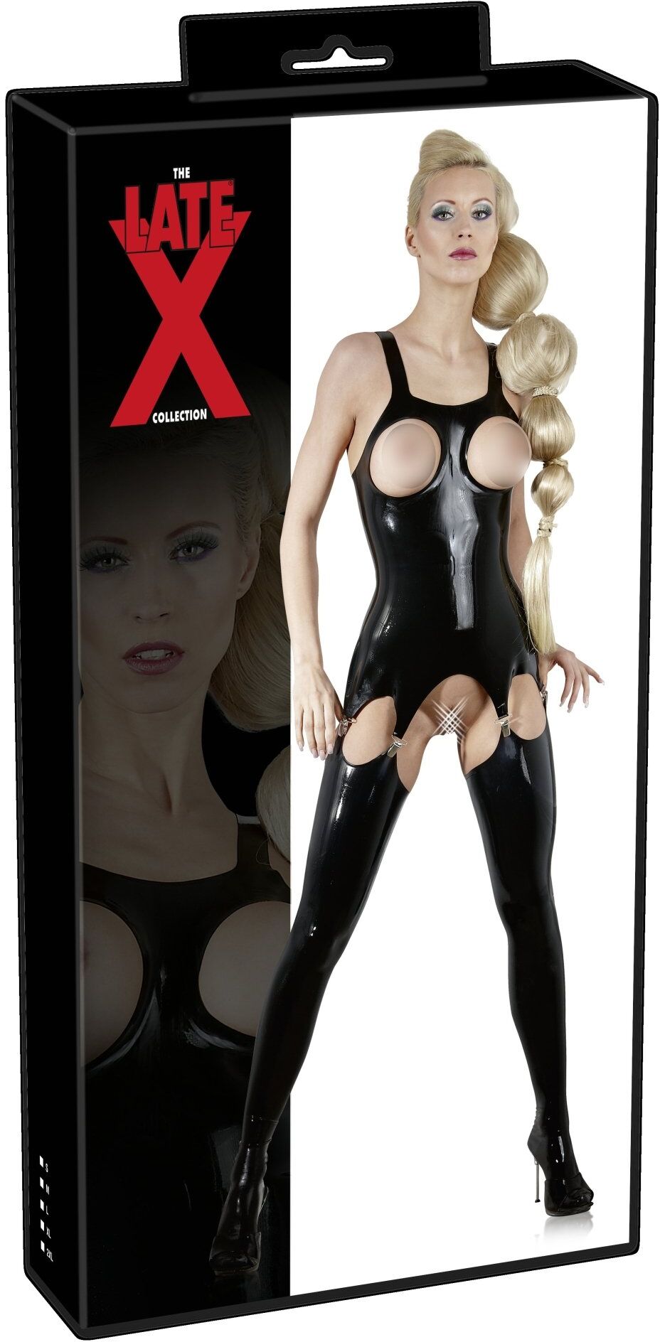 Late X Guêpière Ouverte en Latex