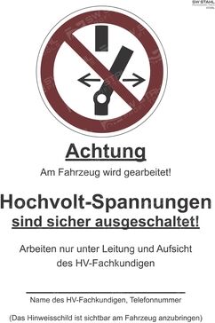 Swstahl Verbotsschild 07335l