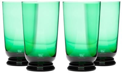 Martha Stewart 4 Piece 18 Ounce Hi Ball Glassware in Green