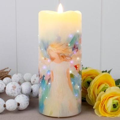 Glow Decor Amazing Grace Angel LED Candle Ivory , Ivory