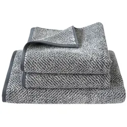 Dyckhoff Frottierserie Golden Shades 'Herringbone' Graphit - Grau (Größe: Handtuch 50 x 100 cm)