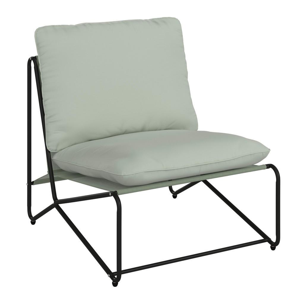 Ambia Garden Loungesessel , Anthrazit, Grün , Metall, Textil , Füllung: Schaumstoff , rund , 75x76x89 cm , Gartenmöbel, Loungemöbel, Lounge-Serien