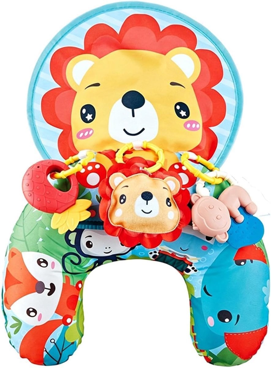 Kinder zitkussen Leeuw - Baby ondersteuning voor ontwikkeling - 31 x 25 cm