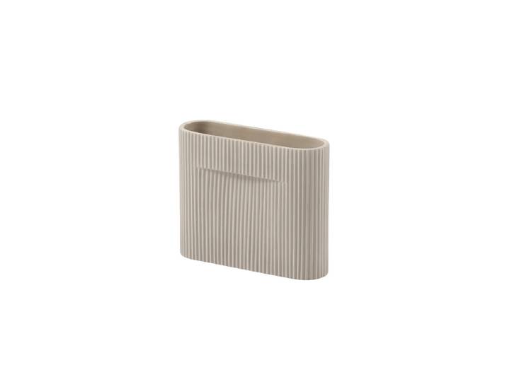 Muuto - Ridge Vase, H 16,5 cm, beige