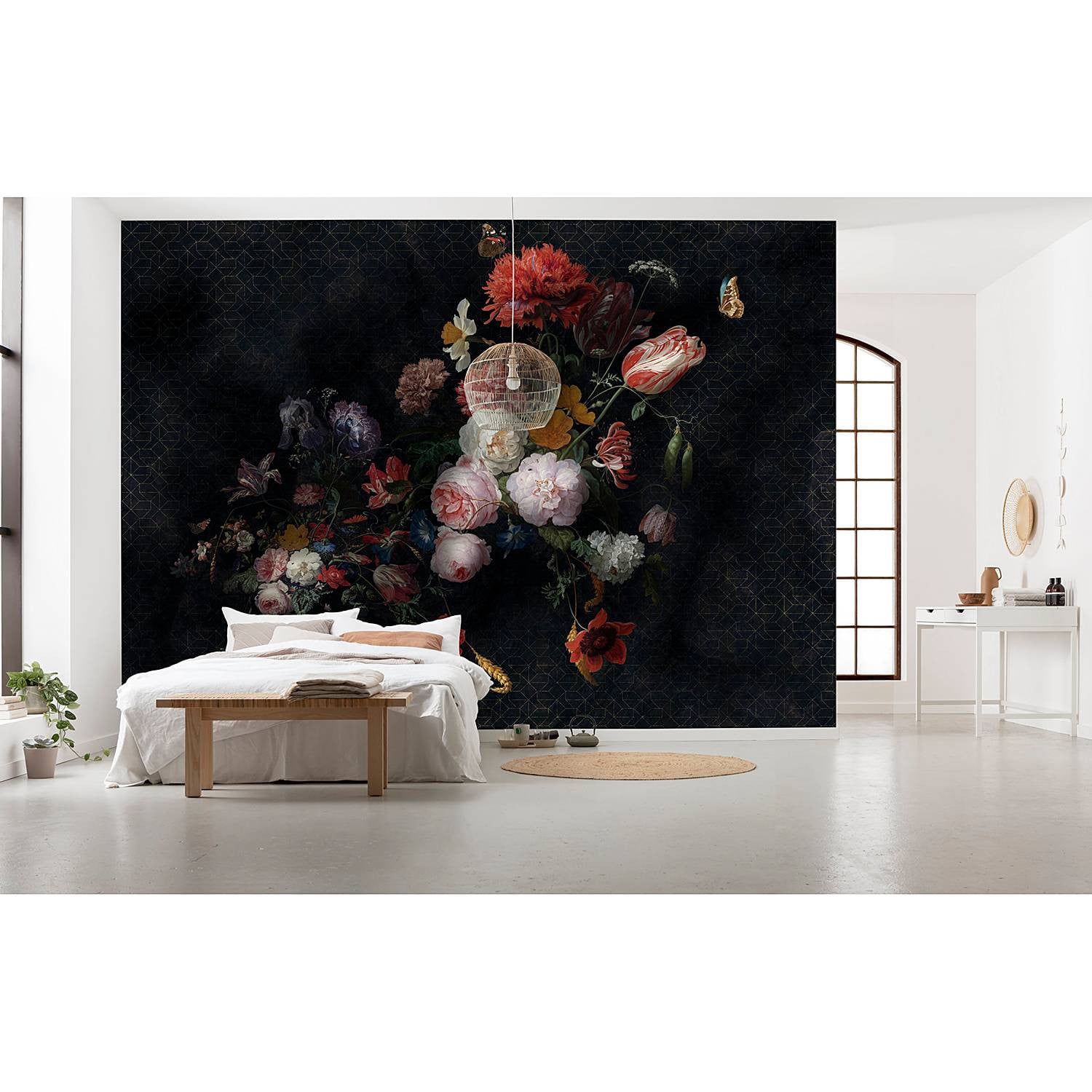 home24 Fotobehang Amsterdam Flowers Multicolour Breedte: 350 cm, Hoogte: 250 cm