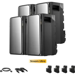 EcoFlow STREAM Ultra, All-in-One Speicher für Balkonkraftwerke, Bundle mit Mengenrabatt, by Powerness - 4 x Stream Ultra | 7680Wh / Smart Meter / Standardversand