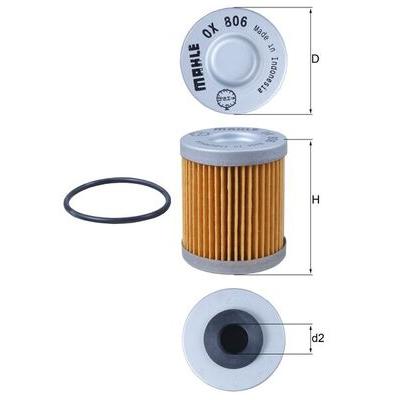 MAHLE Ölfilter ox806d Filtereinsatz 53mm für POLARIS BETA KTM