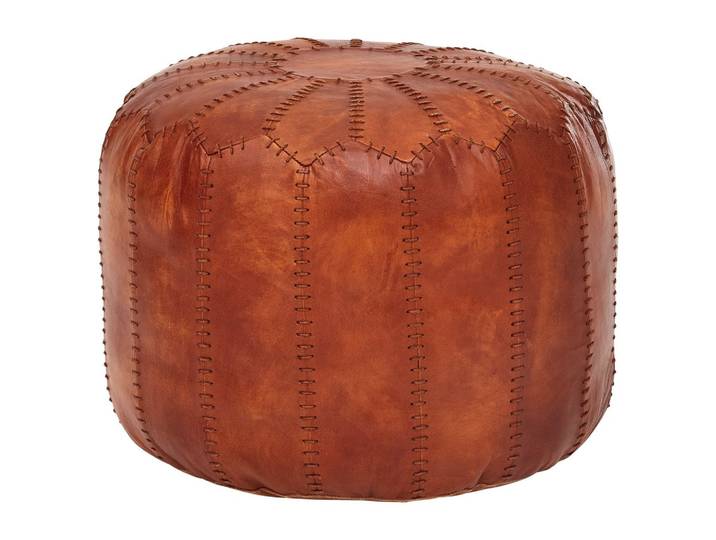 Pouf Braun aus Ziegenleder