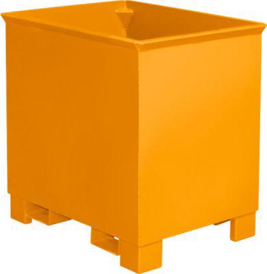 Behälter für Routenzüge Typ C 80, für Feststoffe, 3-fach stapelbar, Inhalt 0,8 m³, bis 1000 kg, gelborange RAL 2000