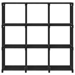 vidaXL Würfelregal mit 9 Fächern Schwarz 103x30x107,5 cm Stoff