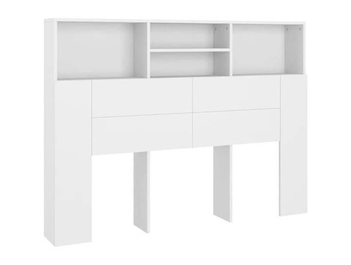 Armoire de tête de lit - Blanc 140 cm - Contemporain - Design