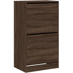 vidaXL Schuhschrank mit 2 Klappen Braun Eiche-Optik 60x42x108 cm