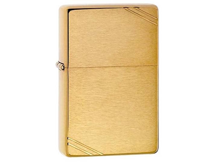 Zippo Aansteker 6000808 Classic Vintage benzine-aansteker, messing, geborsteld messing w slashes
