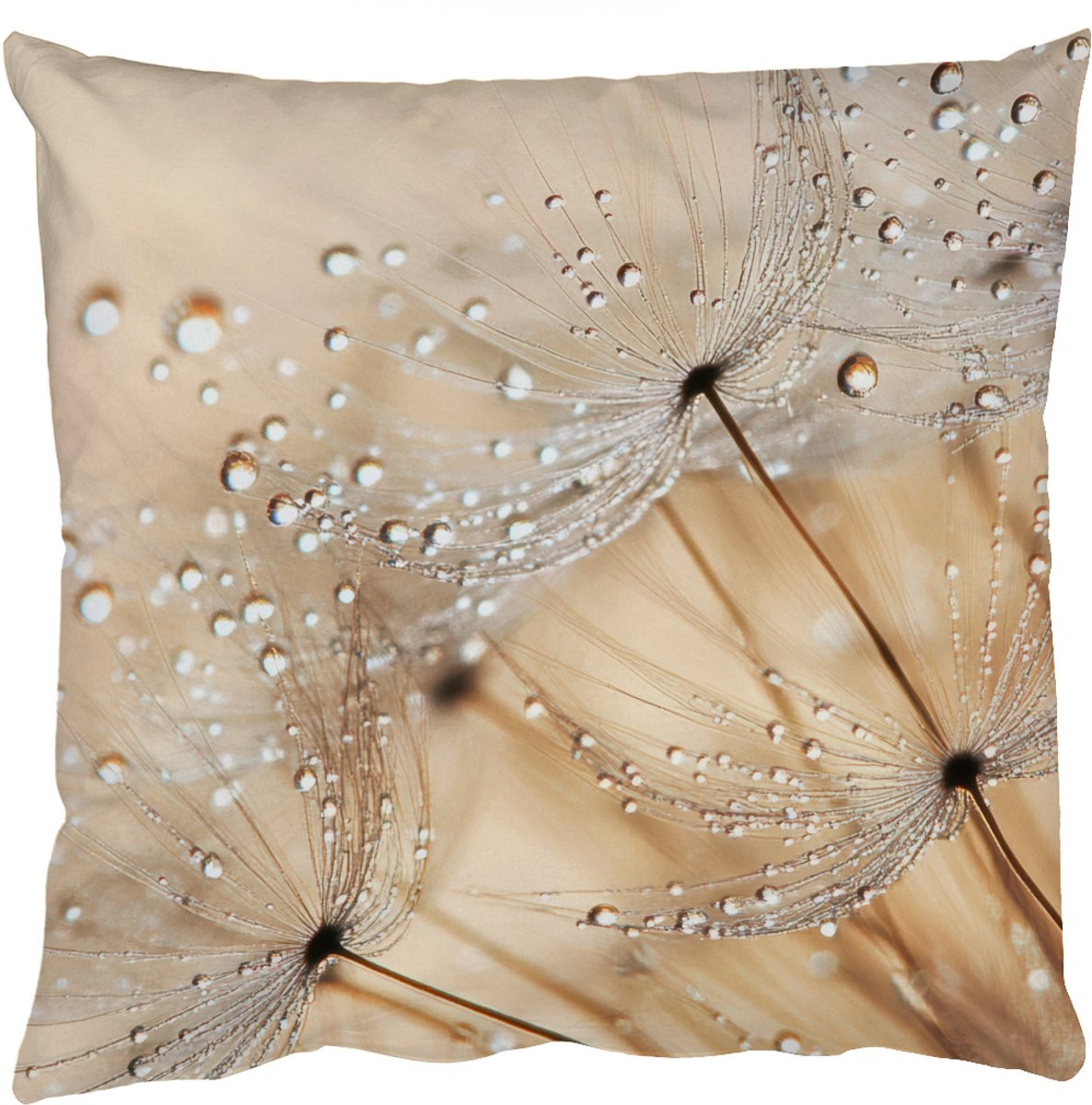 PillowMonkey Sierkussen Abstract Paardenbloem Beige 45x45 cm