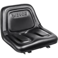 VEVOR Universal Traktorsitz aus PVC-Kunstleder und Polyurethanschaum Traktor Schleppersitz mit Entwässerungslöchern und Mikro-Sicherheitsschalter Fahrersitz Einzelsitz 160–340mm Schlitz