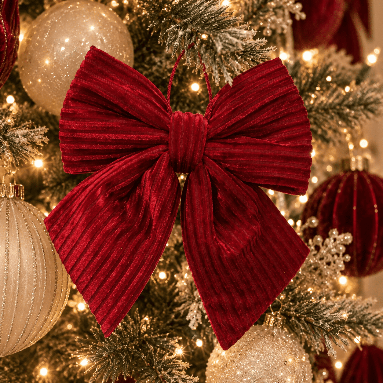 Red Velvet Decorative Bow
