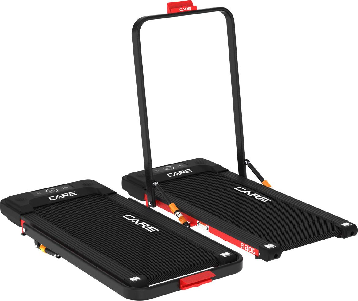 Care Fitness JOG 8, 100 kg, 1 km/h, 8 km/h, Kalorien, Distanz, Geschwindigkeit, Zeit, Schwarz, Rot, 21,8 cm (8.6")