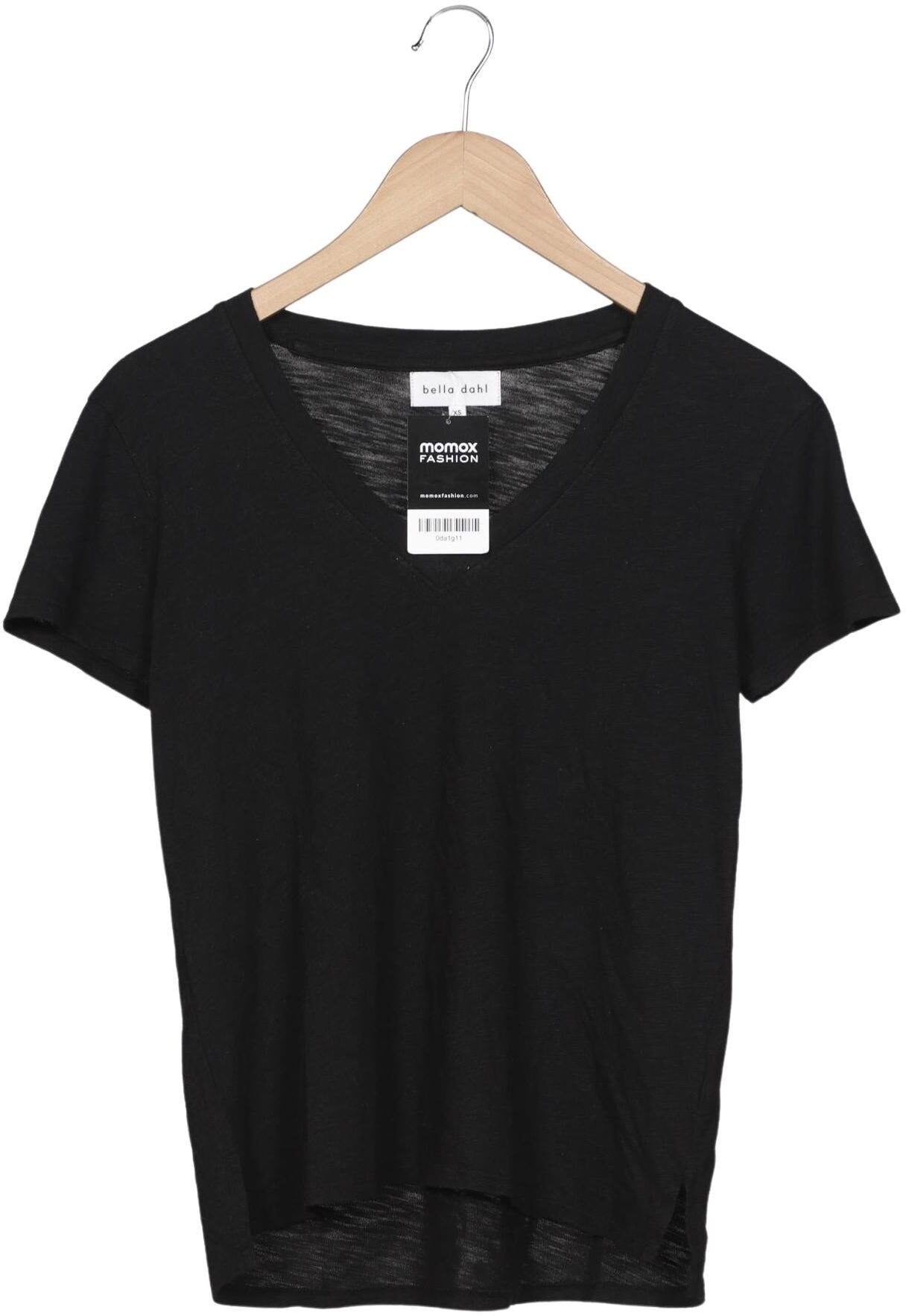 bella dahl Damen T-Shirt, Schwarz, Gr. XS, Modal / Baumwolle - Second Hand