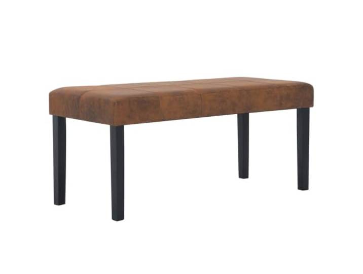 GKHPYURE Bank 106 cm braun aus künstlichem Wildleder Holzrahmen, 100% Polyester, leicht zu reinigen, einfach zu montieren, dicke Polsterung, Eingang, Schlafzimmer, Wohnzimmer