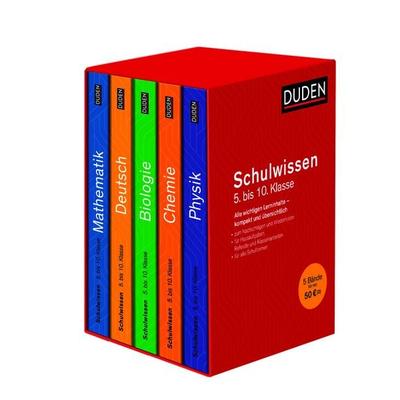 Duden Schulwissen 5. bis 10. Klasse 5 Bände, Set von Christa Pews-Hocke,Claudia Puhlfürst,Detlef Langermann,Günther Rolles,Kirsten Thietz, Duden ein