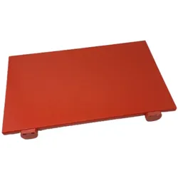 ILSA Rotes HDPE-Schneidebrett mit Anschlägen, Ecken und abgerundeten Kanten, 53x32,5 cm