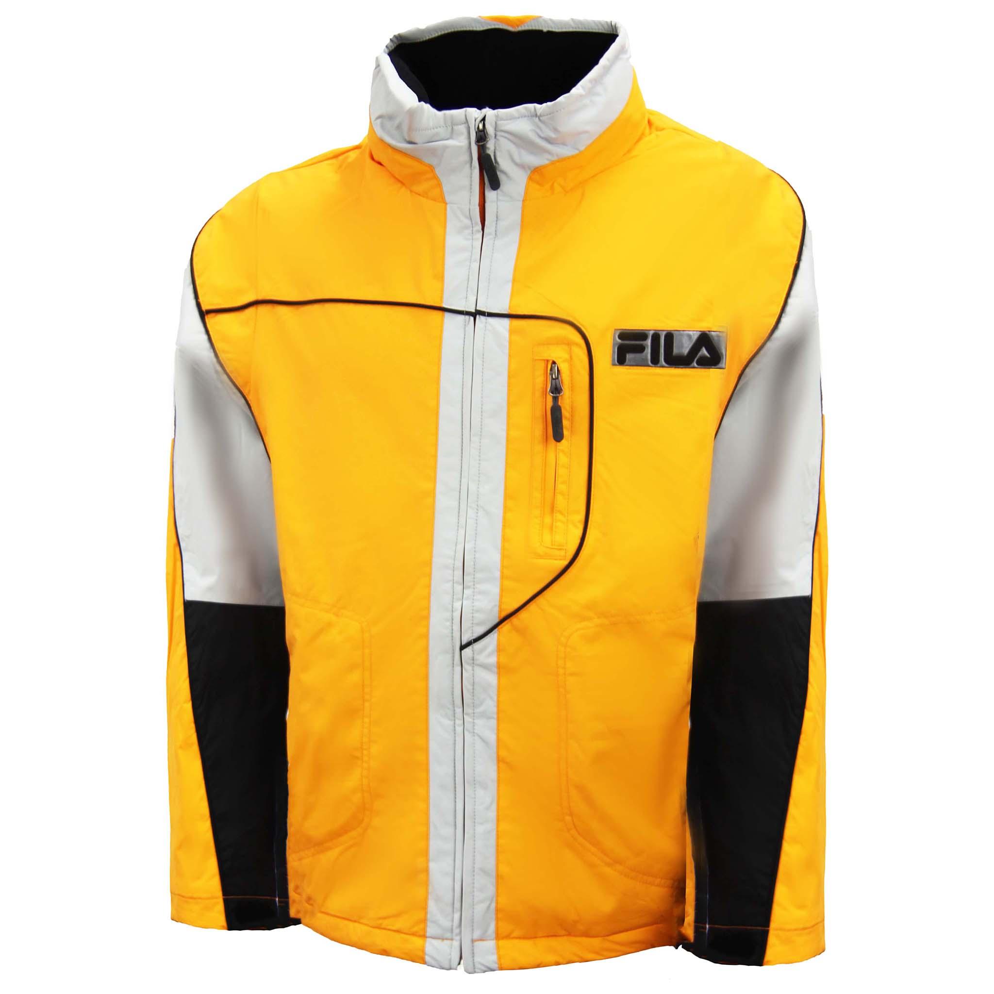Fila Thermore isolierte Herrengrau/Gelb Schneejacke