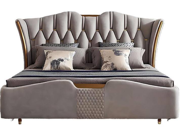 Xlmoebel Bett Chesterfield Doppelbett mit elegantem Polsterdesign (Bett), Hergestellt in Europa