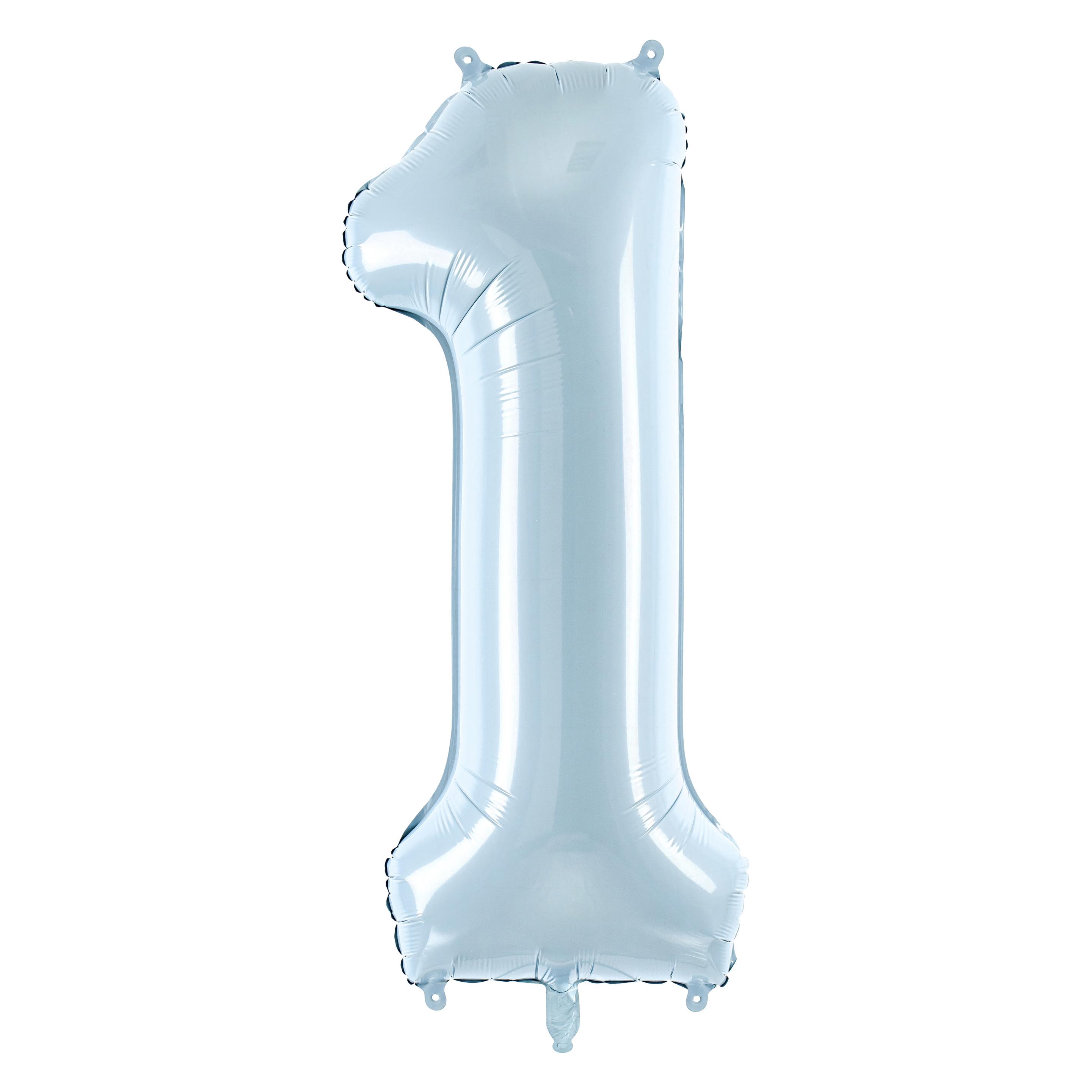 Partydeco Folienballon 1 hellblau 72cm (1x) (FB230P1001J)