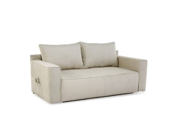 Trendstore Jaboah Schlafsofa in Cord inkl. Bettkasten - Cord light greige Schlaffunktion Zeitlos