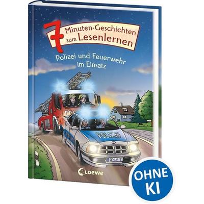 7-Minuten-Geschichten zum Lesenlernen - Polizei und Feuerwehr im Einsatz, Gebundene Ausgabe von , Loewe, 978-3-7432-1827-7