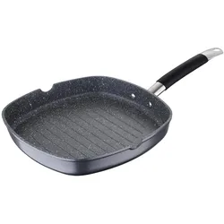 Masterpro - Grillpfanne 28x28x4,5cm aus Schmiedeeisen Farbe Grau