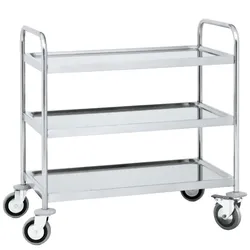 Wagen mit regalen 3 regale max. belastung 200 kg - 1000x600x950 mm - 95040620 Eurast