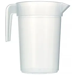 MONOUSO - Wiederverwendbarer Transparenter PP-Kunststoffkrug 1.000ml (10 Stück)