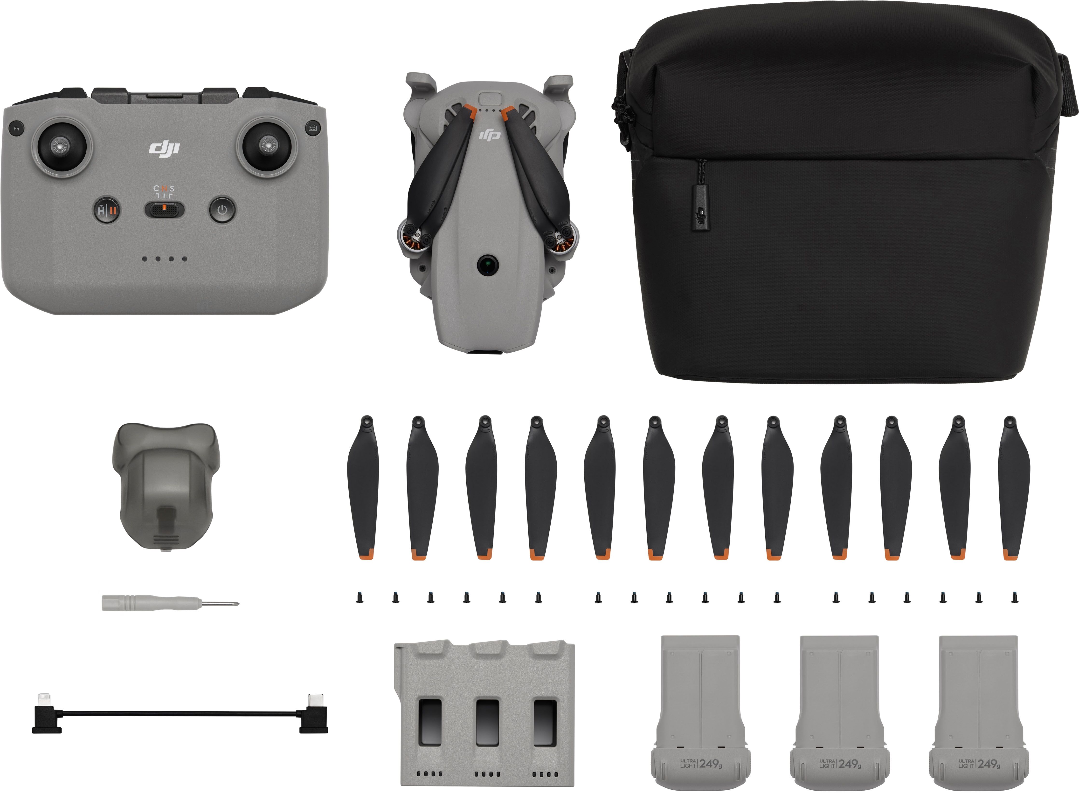 DJI Drohne "Lito X1 Fly More Combo (DJI RC-N3)", weiß (grau), B:25,13cm H:7,94cm T:18,33cm, Drohnen, Drohne, Topseller